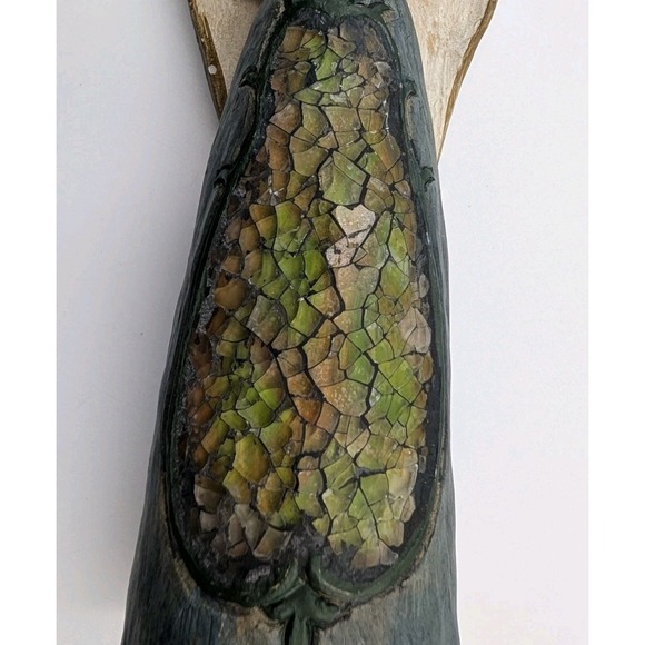 Christmas Holiday Angel Holding Star Blue Resin Mosaic Stained Glass Home Decor - Picture 13 of 16